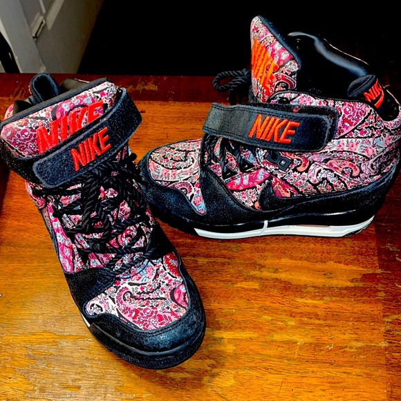 🔥 RARE Nike Wedge Air Revolution Ski Hi Liberty Paisley Unique Limited Edition - Picture 3 of 9